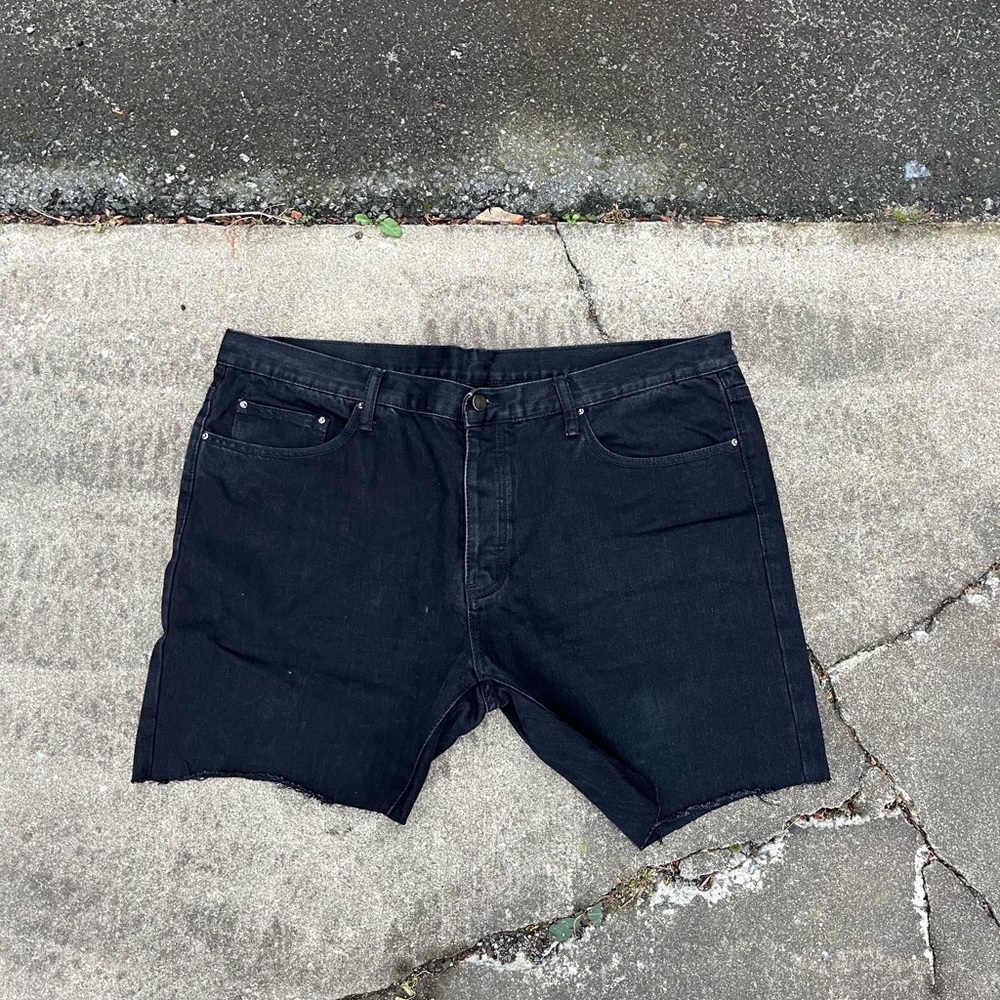 Men's Cutoff Black Denim Shorts